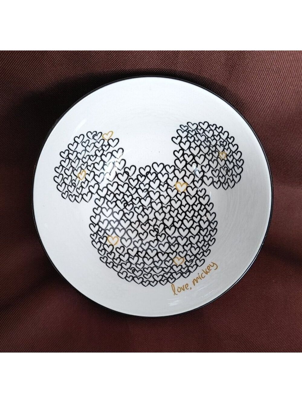 Mickey Mouse Heart Pattern Bowl